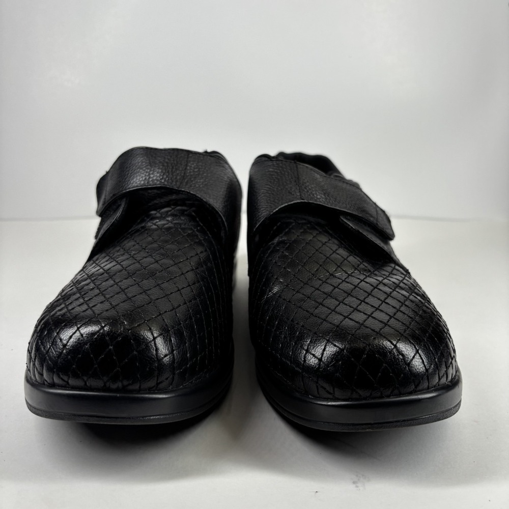 Stride Lite Classic Sydney Men's 12W/Women's 13XW Black Leather Diabetic Shoes - Picture 3 of 16